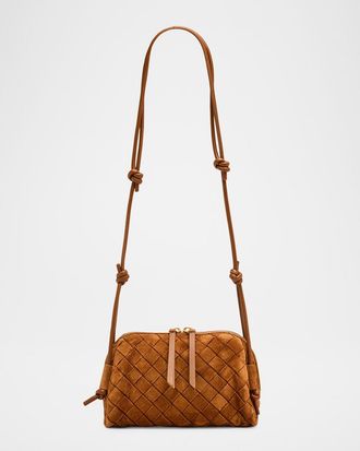 Bottega Veneta Concert Pouch Suede Crossbody Bag
