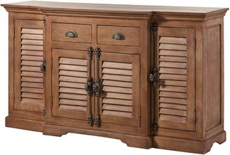 Massivmoebel24 Credenza in legno di Mango 160x45x90 oliato beige toulouse 08