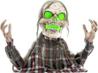 HOMCOM Groundbreaker Skeleton Halloween Animatronic Prop for Indoor Outdoor | TJ Hughes Multi