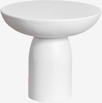 Sklum Mesa Auxiliar Para Jard&iacute;n Redonda &Oslash;50 Cm En Cemento Zenadia Sklum