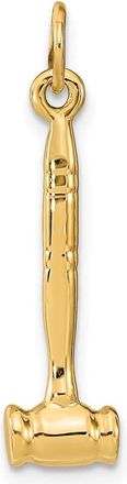 Diamond2Deal 14k Yellow Gold 3-D Gavel Charm