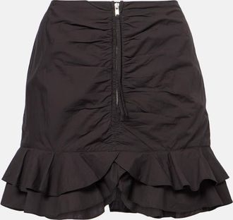 Isabel Marant Minigonna Breena in cotone con volant
