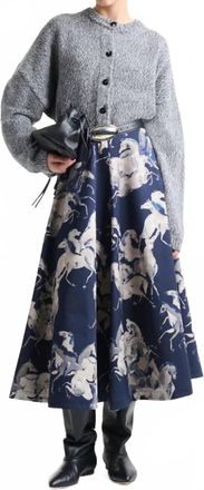 Altuzarra Fonzi Cropped Sweater In Grey Mel