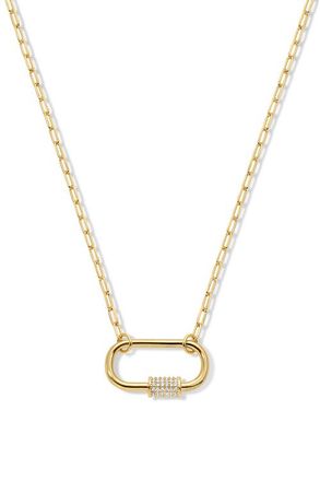 Electric Picks Melrose Carabiner Necklace in Gold at Nordstrom
