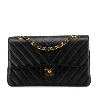 Chanel Chevron Gequilte Schoudertas