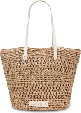 Carvela Womens Angela Tote Bag - Beige Fabric - One Size