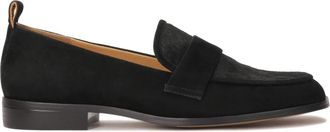 Kazar Zwarte su&egrave;de en leren loafers met borstels - Dames - Loafers - Zwart - 36 EU - Su&egrave;de - Schoenen