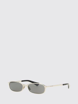 Saint Laurent Occhiali da sole stondati in metallo e acetato con logo inciso