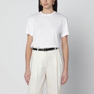 Toteme T-shirt bianca in misto cotone organico