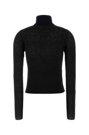Burberry Womens Black Wool Blend Sweater Maglieria