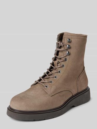Calvin Klein Lederboots mit Rei&szlig;verschluss Modell LACE UP in Beige, Gr&ouml;&szlig;e 45