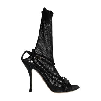 Dolce & Gabbana Sandalias con paneles de malla - Shoes - Mujer - Negro - 39 1/2 EU