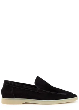 Aur&eacute;lien Yacht Suede Loafers - Black - 45 (IT45 / UK11)