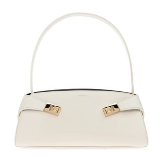 Ferragamo Hug Leren Tas - Dames - Schoudertassen - Beige - ONE Size - Leer - Tassen