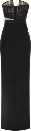 Nensi Dojaka Womens Black Viscose Long Dress