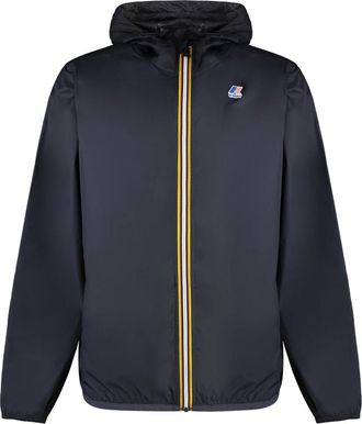 K-Way Opvouwbare Hooded Nylon Jas - Heren - Zomerjassen - Blauw - XL - Nylon - Jassen