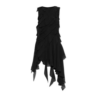AllSaints Angie Panel Midi Jurk - Dames - Jurken - Zwart - Maat: S Poliester