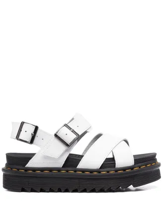 Dr. Martens Voss II leather sandals - women - Calf Leather/Calf Leather/Rubber - 3 - White