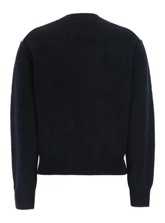 Dunst Argyle Wool Sweater - Black