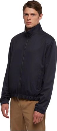 Brooks Brothers Reversible Blouson Jacket - Heren - Bomber jackets - Blauw - L - Polyester - Jassen