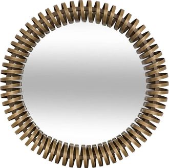Atmosphera Espejo Redondo &laquo;barrel&raquo;, 61 Cm De Di&aacute;metro, Dorado Metalizado - Atmosphera Cr&eacute;ateur DInt&eacute;rieur