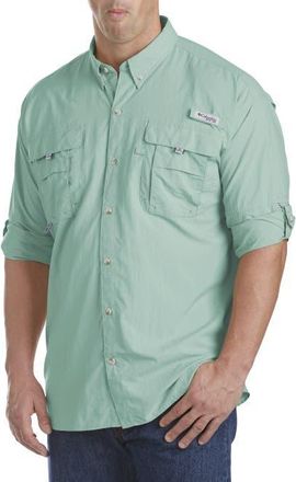 Columbia Big & Tall PFG Bahama II Long-Sleeve Sport Shirt in Misty Jade at Nordstrom, Size Xx-Large