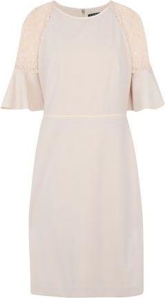 Ralph Lauren CREPE RUFFLE SLEEVE DRESS