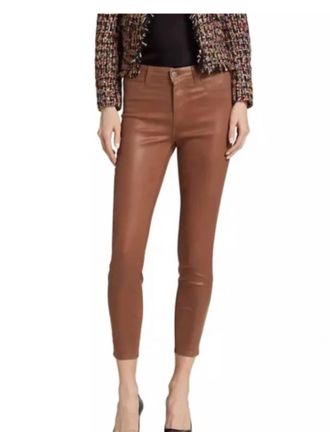 L'agence Margot Cropped Skinny Jean In Fawn Coated
