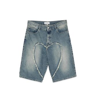 Carne Bollente Heart Denim Shorts