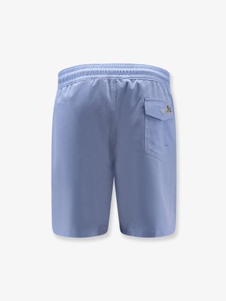 Polo Ralph Lauren Mens Nylon Swim Trunks With Embroidered Logo Blue Shorts