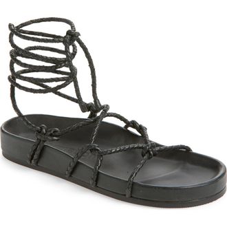 Reformation Margaux Braided Sandal in Black at Nordstrom Rack, Size 6