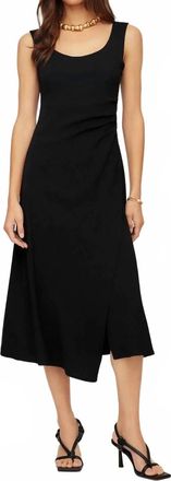 Fifteen Twenty Shari Side-Pleat Dress In Black