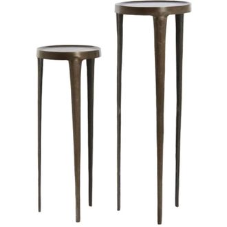 Light & Living Conjunto De Columnas Light & Living Tobias En Marr&oacute;n Oscuro