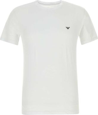 Emporio Armani White Stretch Cotton T Shirt