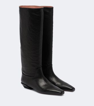 PARIS TEXAS Bettina leather knee-high boots