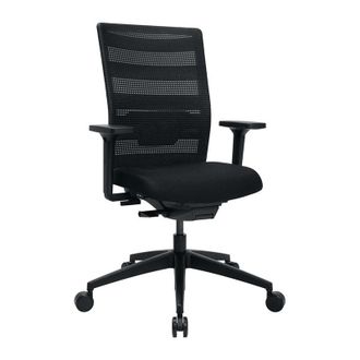 Topstar Silla Giratoria De Oficina Con Tecnolog&iacute;a S&iacute;ncrona Negro/negro 420-540mm M.reposabrazos Trgf.110kg
