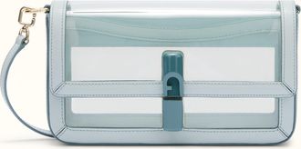 Furla Iride Crossbody S Toni Artemisia Blue Tpu Fabric + Sidney Calf Leather Woman