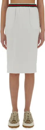 Gucci Cotton Jersey Skirt - White