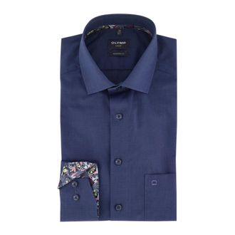 Olymp Olymp, Heren, Overhemden, Blauw, Maat: 3XL Katoen