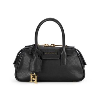 Elisabetta Franchi Kleine Boston Tas - Dames - Tassen - Zwart - Maat: ONE Size Leer
