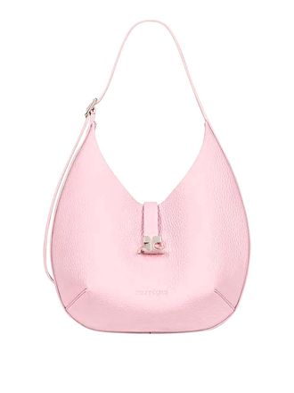 Courr&egrave;ges Small hammered leather hobo bag