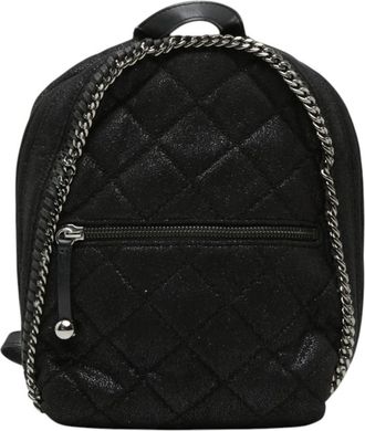 Stella McCartney Stella Mccartney Black Polyester Leather Backpack (Pre-Owned)