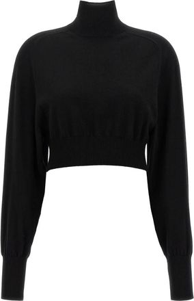 Sportmax Dames, Truien, Zwart, Maat: L Wol