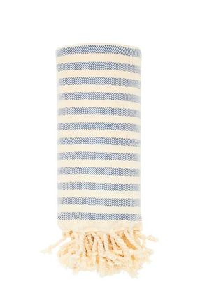 Sunkissed Sand Free Beach Towel - Striped in Saint Tropez Navy Blue at Nordstrom