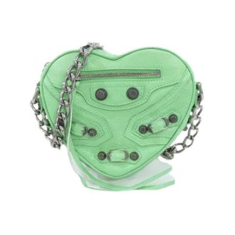 Balenciaga Pre-owned Cross Body Bags, female, Green, Size: ONE SIZE Pre-owned Le Cagole Lambskin Mini Shoulder Bag