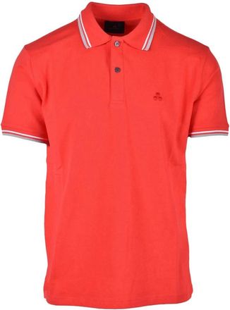 Peuterey Katoen Elastaan Polo Shirt - Heren - Polos - Rood - 2XL - Katoen - Tops