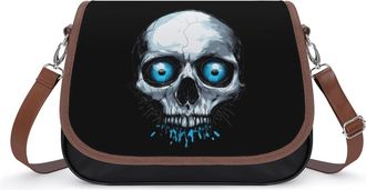 Generic Skull with Eye Crossbody Bags for Women Fashion Leather Shoulder Handbags With Adjustable Strap