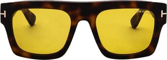 Tom Ford Fausto Zonnebril - Heren - Zonnebrillen - Bruin - 53 MM - Accessoires