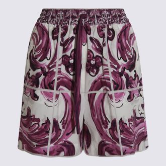 Dolce & Gabbana Pink And White Cotton Shorts