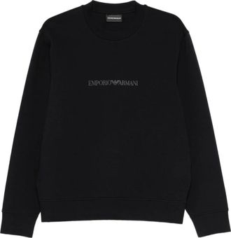 Emporio Armani Logo-Detail Sweatshirt - male - Emporio Armani - Sweatshirts - Blue - 2XL - Sweatshirts & Hoodies